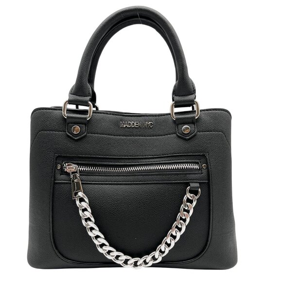 Madden NYC Handbags - Madden NYC Black Chain Convertible Satchel Bag